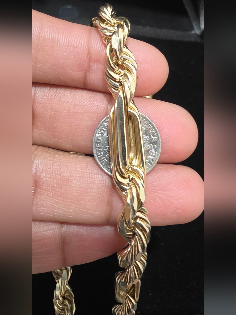 10kt Gold Milano Rope Chain - Picture 8 of 10